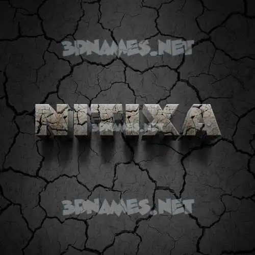 nitixa in Cracked Stone style - 3D name wallpaper nitixa in Cracked Stone style - 3D name wallpaper