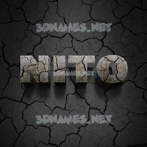 nito in Cracked Stone style - 3D name wallpaper nito in Cracked Stone style - 3D name wallpaper