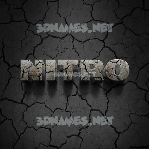 nitro in Cracked Stone style - 3D name wallpaper nitro in Cracked Stone style - 3D name wallpaper