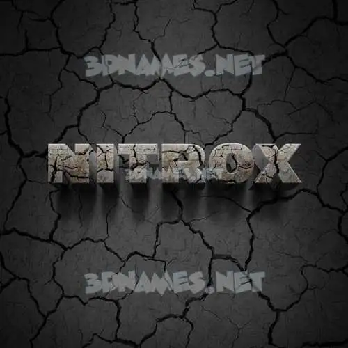 nitrox in Cracked Stone style - 3D name wallpaper nitrox in Cracked Stone style - 3D name wallpaper