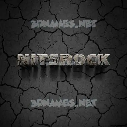 nitsrock in Cracked Stone style - 3D name wallpaper nitsrock in Cracked Stone style - 3D name wallpaper
