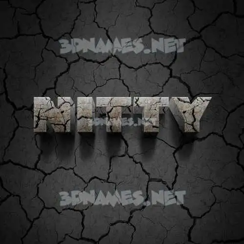 nitty in Cracked Stone style - 3D name wallpaper nitty in Cracked Stone style - 3D name wallpaper