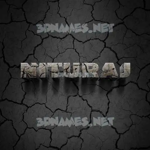 nituraj in Cracked Stone style - 3D name wallpaper nituraj in Cracked Stone style - 3D name wallpaper
