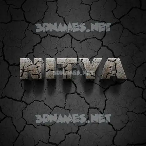 nitya in Cracked Stone style - 3D name wallpaper