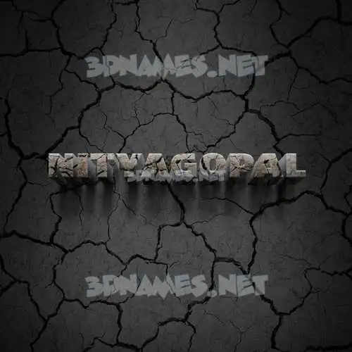 nityagopal in Cracked Stone style - 3D name wallpaper