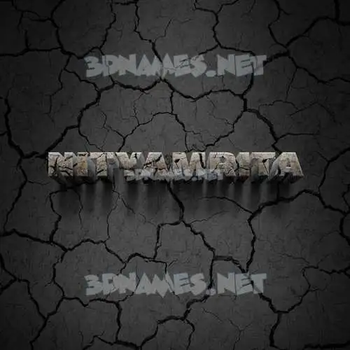 nityamrita in Cracked Stone style - 3D name wallpaper