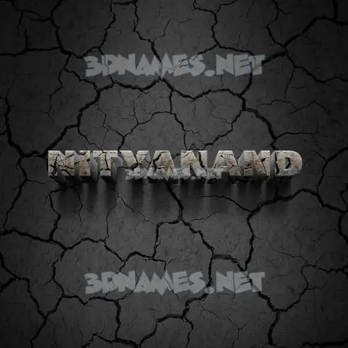 nityanand in Cracked Stone style - 3D name wallpaper