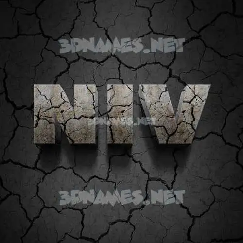 niv in Cracked Stone style - 3D name wallpaper niv in Cracked Stone style - 3D name wallpaper