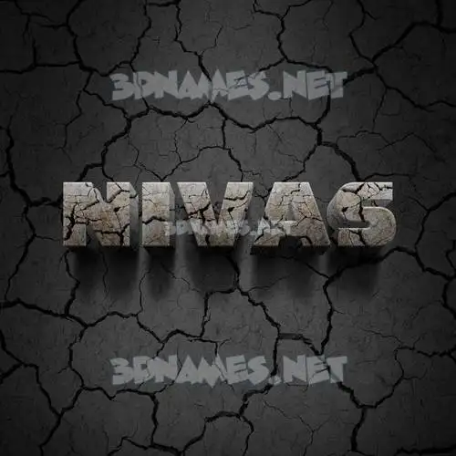 nivas in Cracked Stone style - 3D name wallpaper