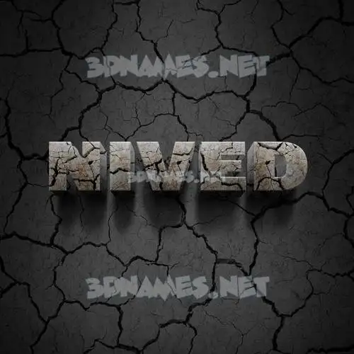 nived in Cracked Stone style - 3D name wallpaper nived in Cracked Stone style - 3D name wallpaper