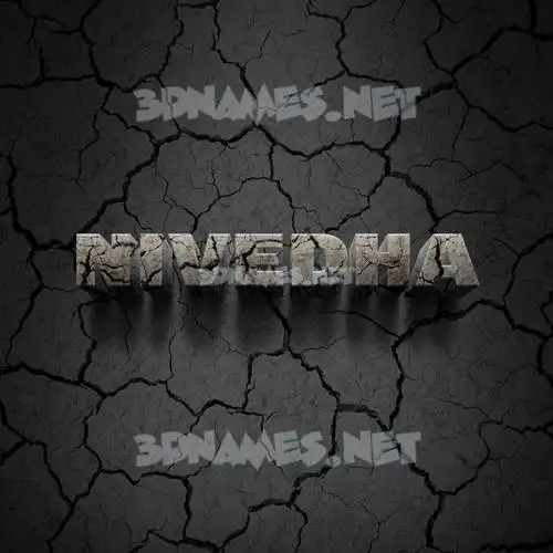 nivedha in Cracked Stone style - 3D name wallpaper