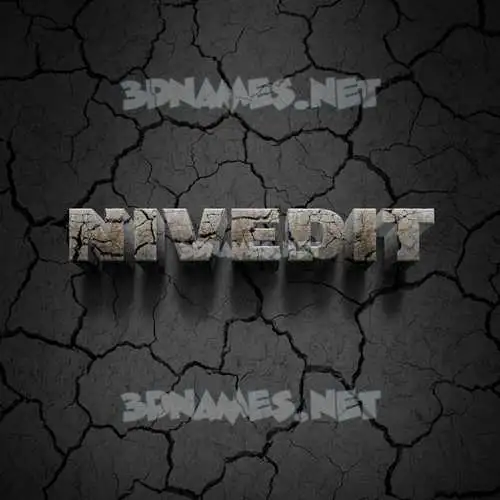 nivedit in Cracked Stone style - 3D name wallpaper nivedit in Cracked Stone style - 3D name wallpaper