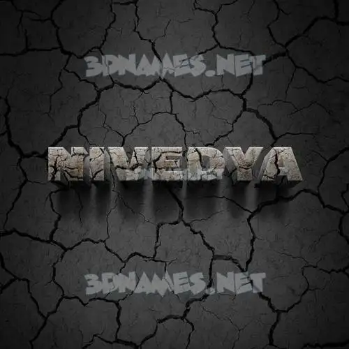 nivedya in Cracked Stone style - 3D name wallpaper