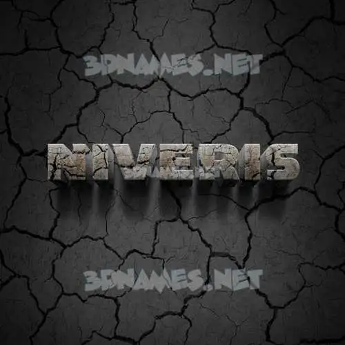 niveris in Cracked Stone style - 3D name wallpaper niveris in Cracked Stone style - 3D name wallpaper