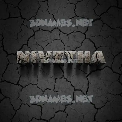 nivetha in Cracked Stone style - 3D name wallpaper