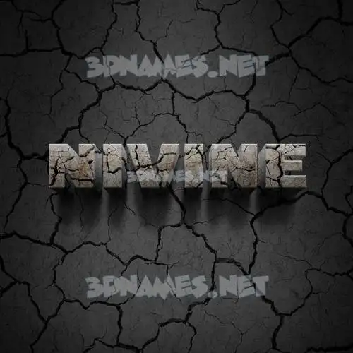 nivine in Cracked Stone style - 3D name wallpaper