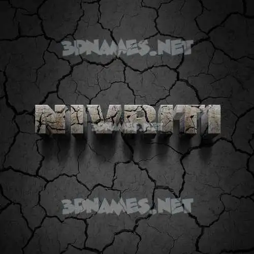 nivriti in Cracked Stone style - 3D name wallpaper