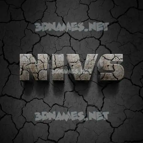 nivs in Cracked Stone style - 3D name wallpaper nivs in Cracked Stone style - 3D name wallpaper