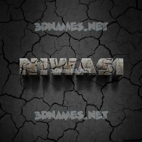 niwasi in Cracked Stone style - 3D name wallpaper niwasi in Cracked Stone style - 3D name wallpaper