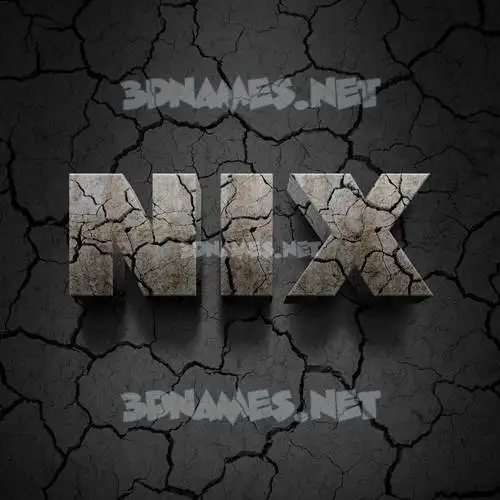 nix in Cracked Stone style - 3D name wallpaper nix in Cracked Stone style - 3D name wallpaper