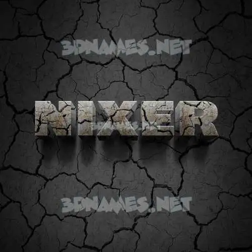 nixer in Cracked Stone style - 3D name wallpaper