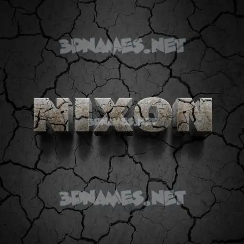 nixon in Cracked Stone style - 3D name wallpaper