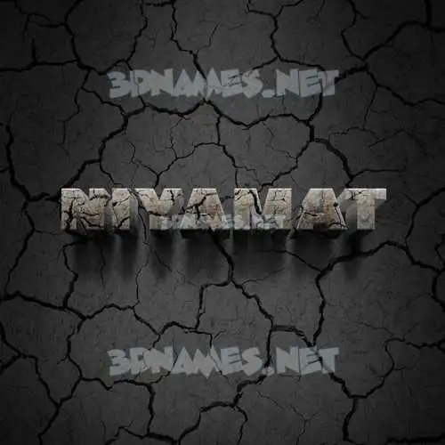 niyamat in Cracked Stone style - 3D name wallpaper niyamat in Cracked Stone style - 3D name wallpaper