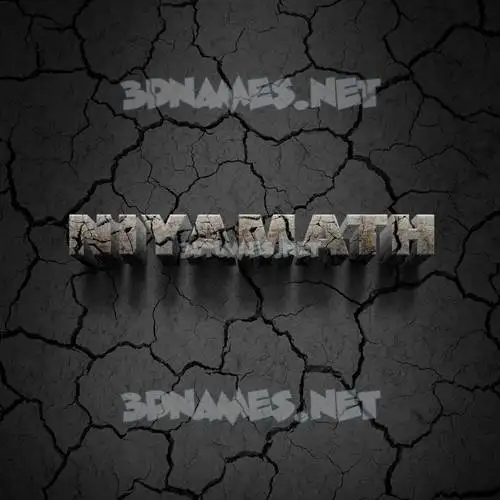 niyamath in Cracked Stone style - 3D name wallpaper