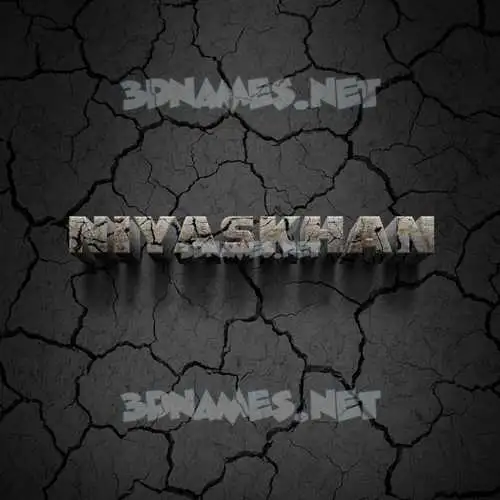 niyaskhan in Cracked Stone style - 3D name wallpaper