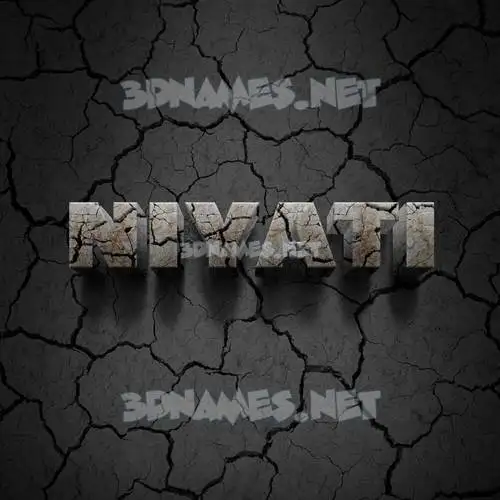 niyati in Cracked Stone style - 3D name wallpaper