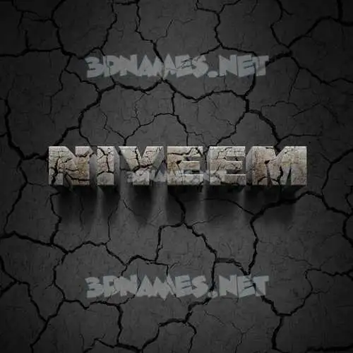 niyeem in Cracked Stone style - 3D name wallpaper niyeem in Cracked Stone style - 3D name wallpaper