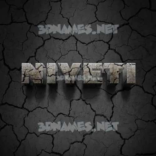 niyeti in Cracked Stone style - 3D name wallpaper niyeti in Cracked Stone style - 3D name wallpaper