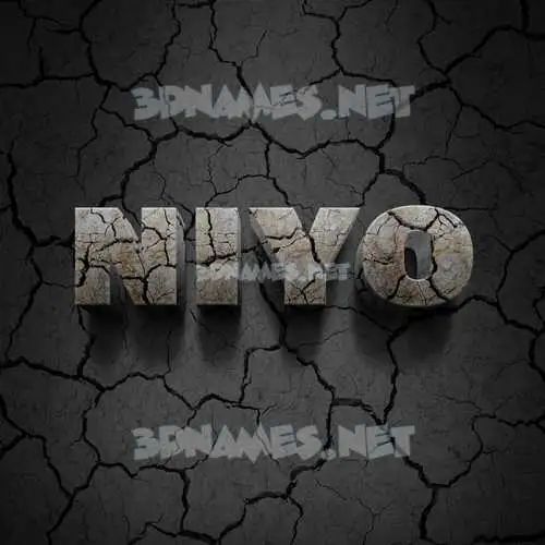 niyo in Cracked Stone style - 3D name wallpaper niyo in Cracked Stone style - 3D name wallpaper