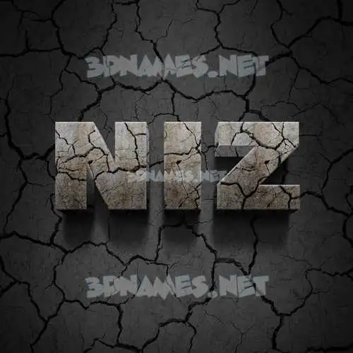 niz in Cracked Stone style - 3D name wallpaper niz in Cracked Stone style - 3D name wallpaper