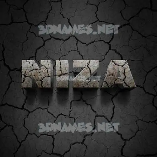 niza in Cracked Stone style - 3D name wallpaper niza in Cracked Stone style - 3D name wallpaper