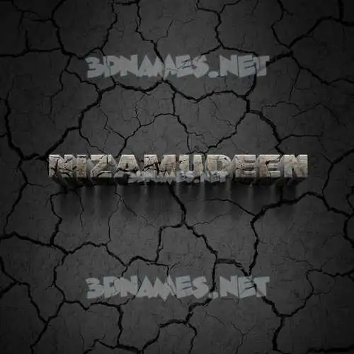 nizamudeen in Cracked Stone style - 3D name wallpaper nizamudeen in Cracked Stone style - 3D name wallpaper
