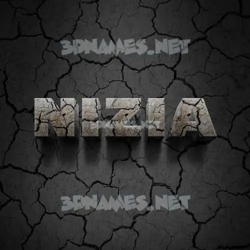 nizia in Cracked Stone style - 3D name wallpaper nizia in Cracked Stone style - 3D name wallpaper