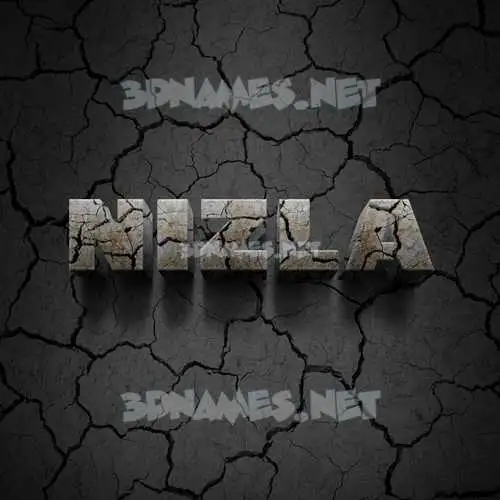 nizla in Cracked Stone style - 3D name wallpaper nizla in Cracked Stone style - 3D name wallpaper