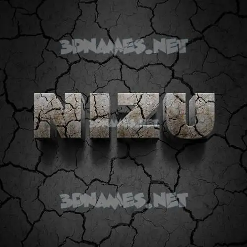 nizu in Cracked Stone style - 3D name wallpaper nizu in Cracked Stone style - 3D name wallpaper