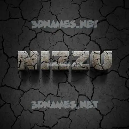 nizzu in Cracked Stone style - 3D name wallpaper nizzu in Cracked Stone style - 3D name wallpaper