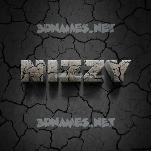 nizzy in Cracked Stone style - 3D name wallpaper nizzy in Cracked Stone style - 3D name wallpaper