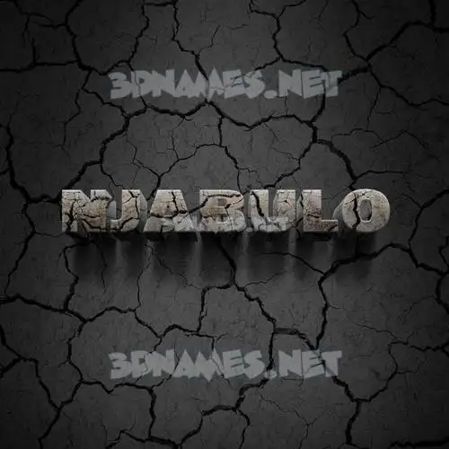 njabulo in Cracked Stone style - 3D name wallpaper