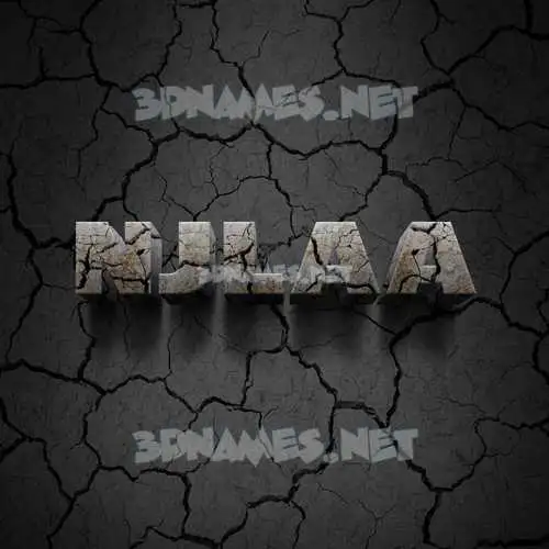 njlaa in Cracked Stone style - 3D name wallpaper njlaa in Cracked Stone style - 3D name wallpaper