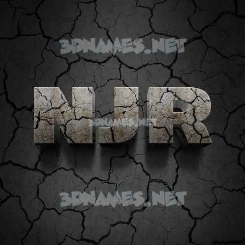 njr in Cracked Stone style - 3D name wallpaper njr in Cracked Stone style - 3D name wallpaper