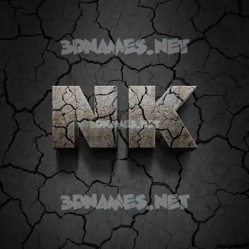 nk in Cracked Stone style - 3D name wallpaper