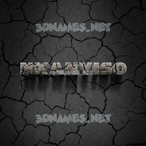 nkanyiso in Cracked Stone style - 3D name wallpaper nkanyiso in Cracked Stone style - 3D name wallpaper