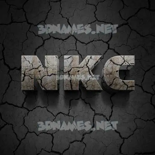 nkc in Cracked Stone style - 3D name wallpaper nkc in Cracked Stone style - 3D name wallpaper