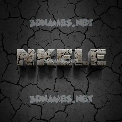 nkele in Cracked Stone style - 3D name wallpaper nkele in Cracked Stone style - 3D name wallpaper