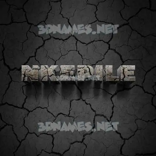 nkepile in Cracked Stone style - 3D name wallpaper nkepile in Cracked Stone style - 3D name wallpaper