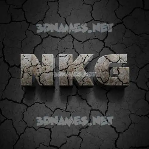 nkg in Cracked Stone style - 3D name wallpaper nkg in Cracked Stone style - 3D name wallpaper